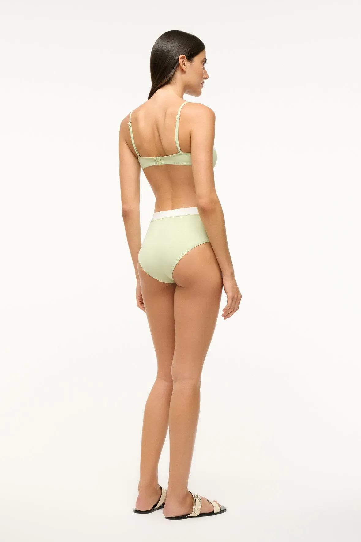 JO BALCONETTE BIKINI TOP | PALE JADE/WHITE