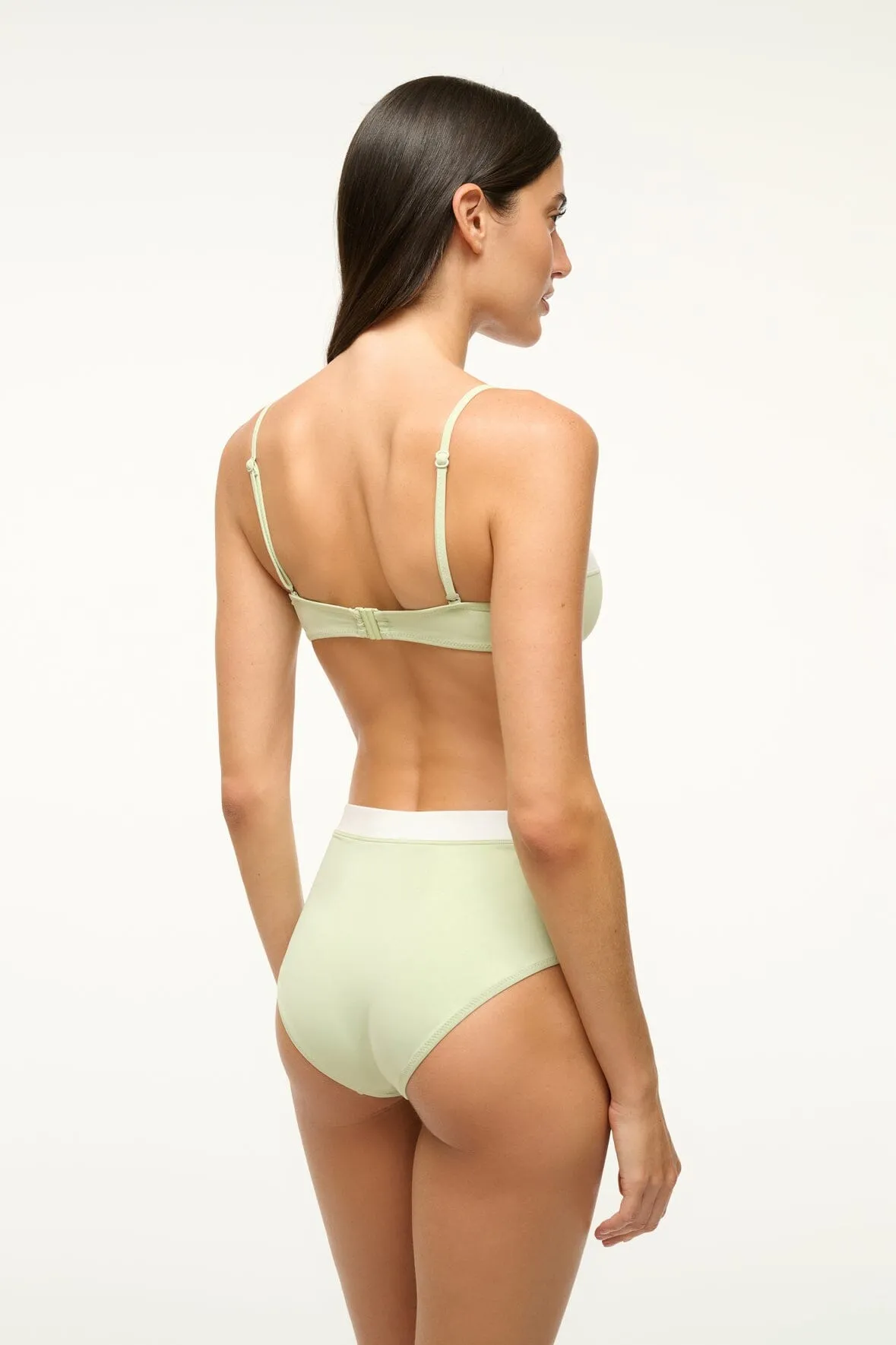 JO BALCONETTE BIKINI TOP | PALE JADE/WHITE