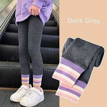 Kids Girls Casual Knitted Warm Cotton Leggings