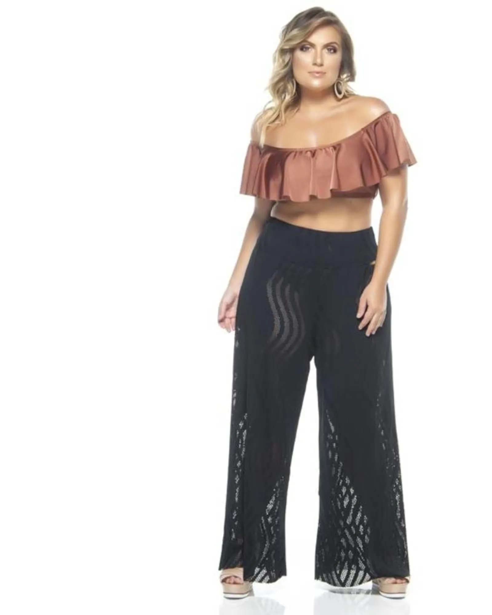 Laced Pants | Black Wave Lace