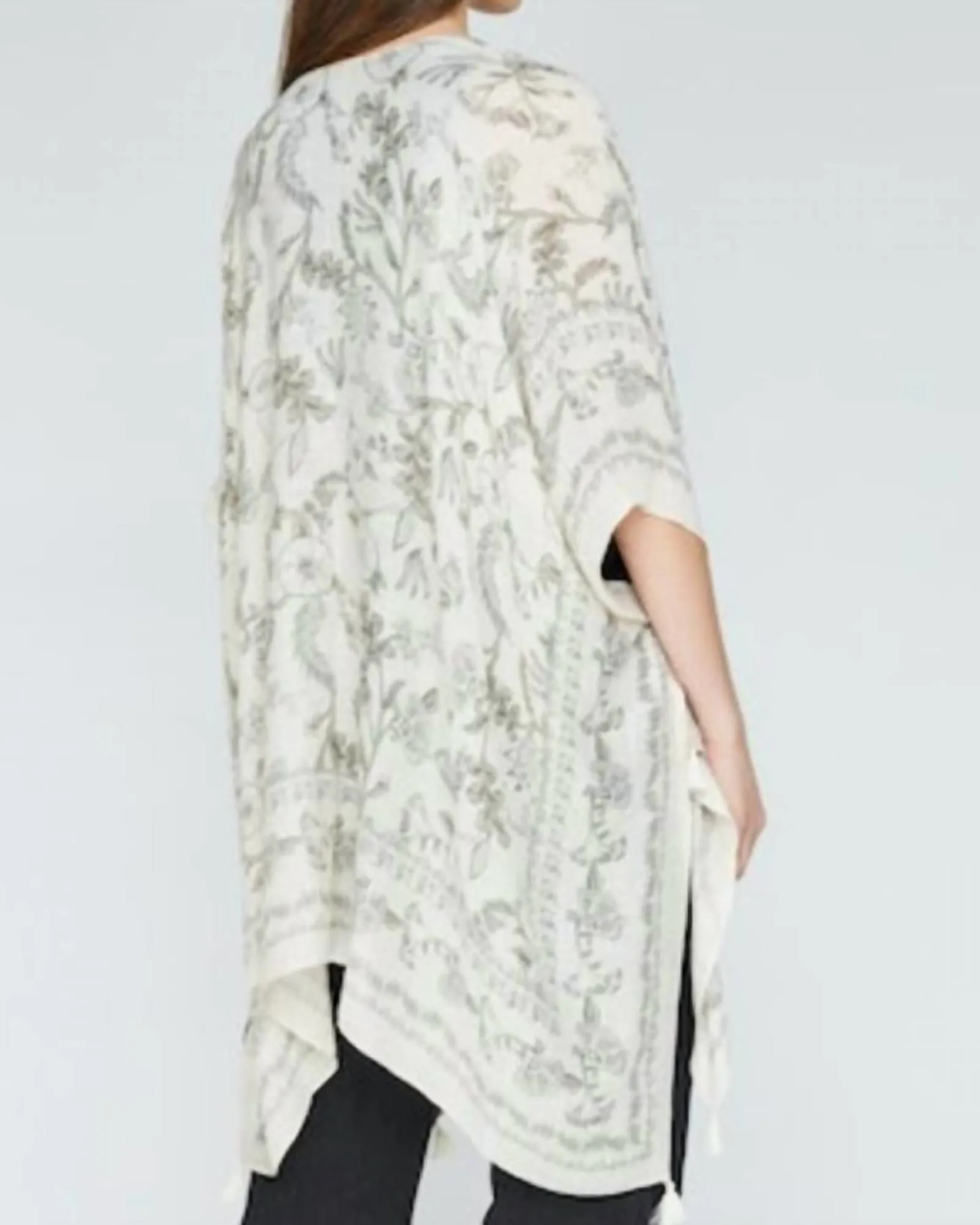 Ledger Kimono In Cream Botanical | Cream Botanical