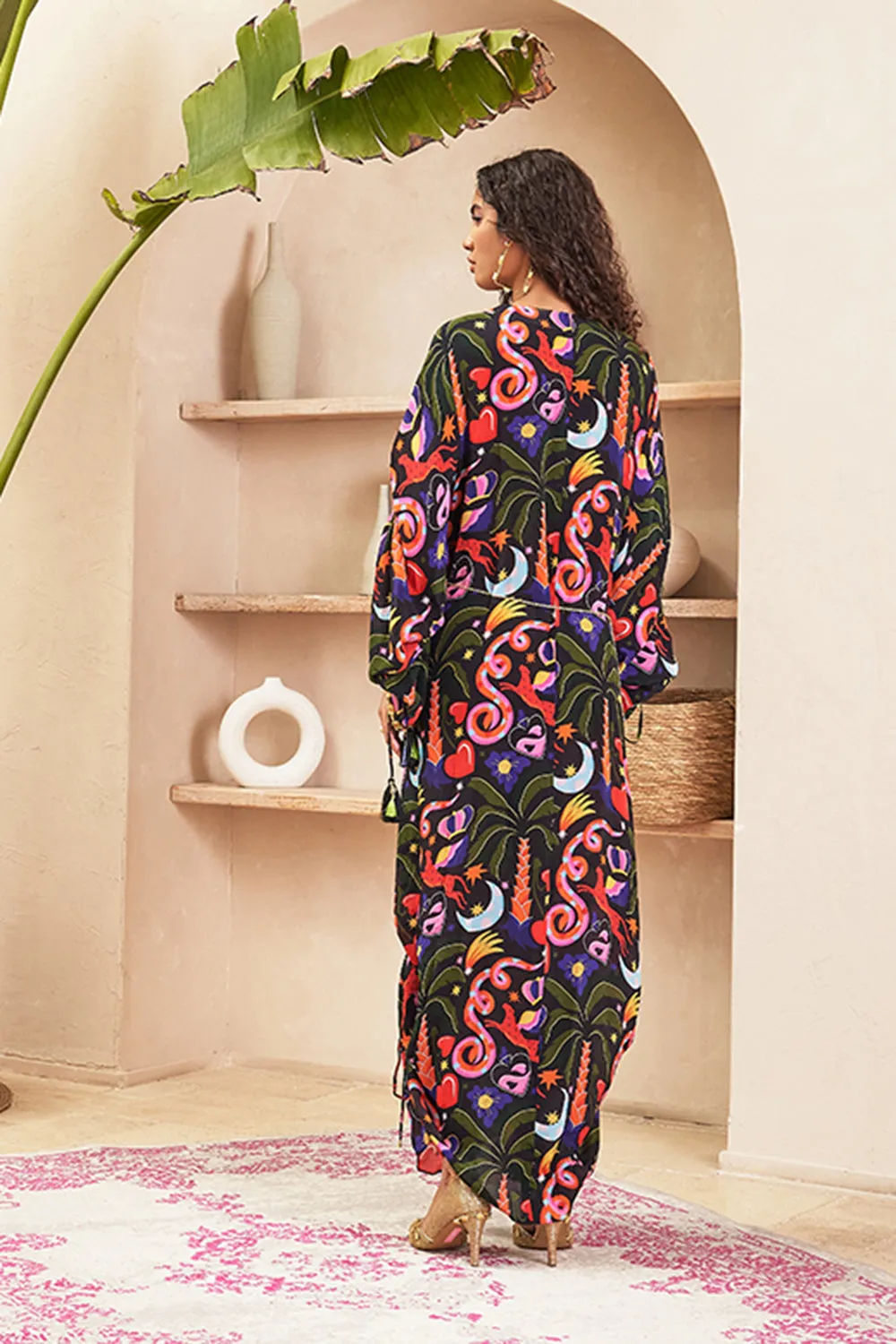 Leila Black Kaftan