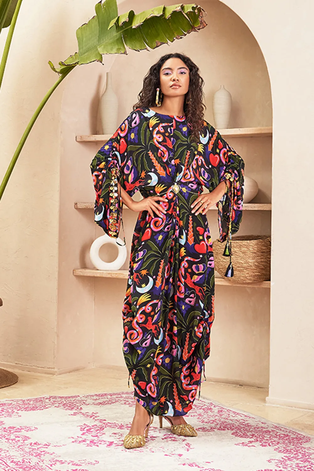 Leila Black Kaftan