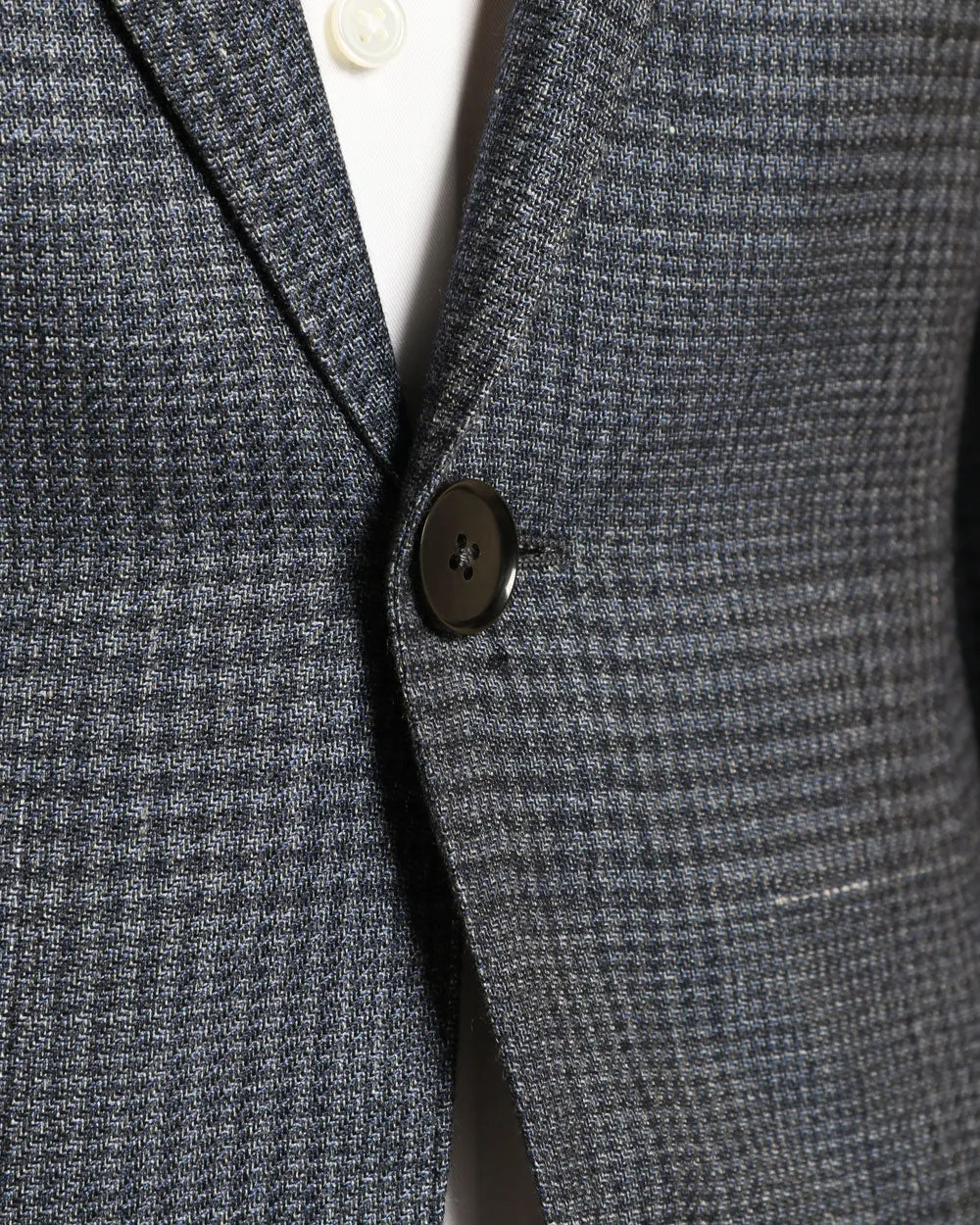 Light Blue and Navy Cashmere Blend Plaid Sportcoat