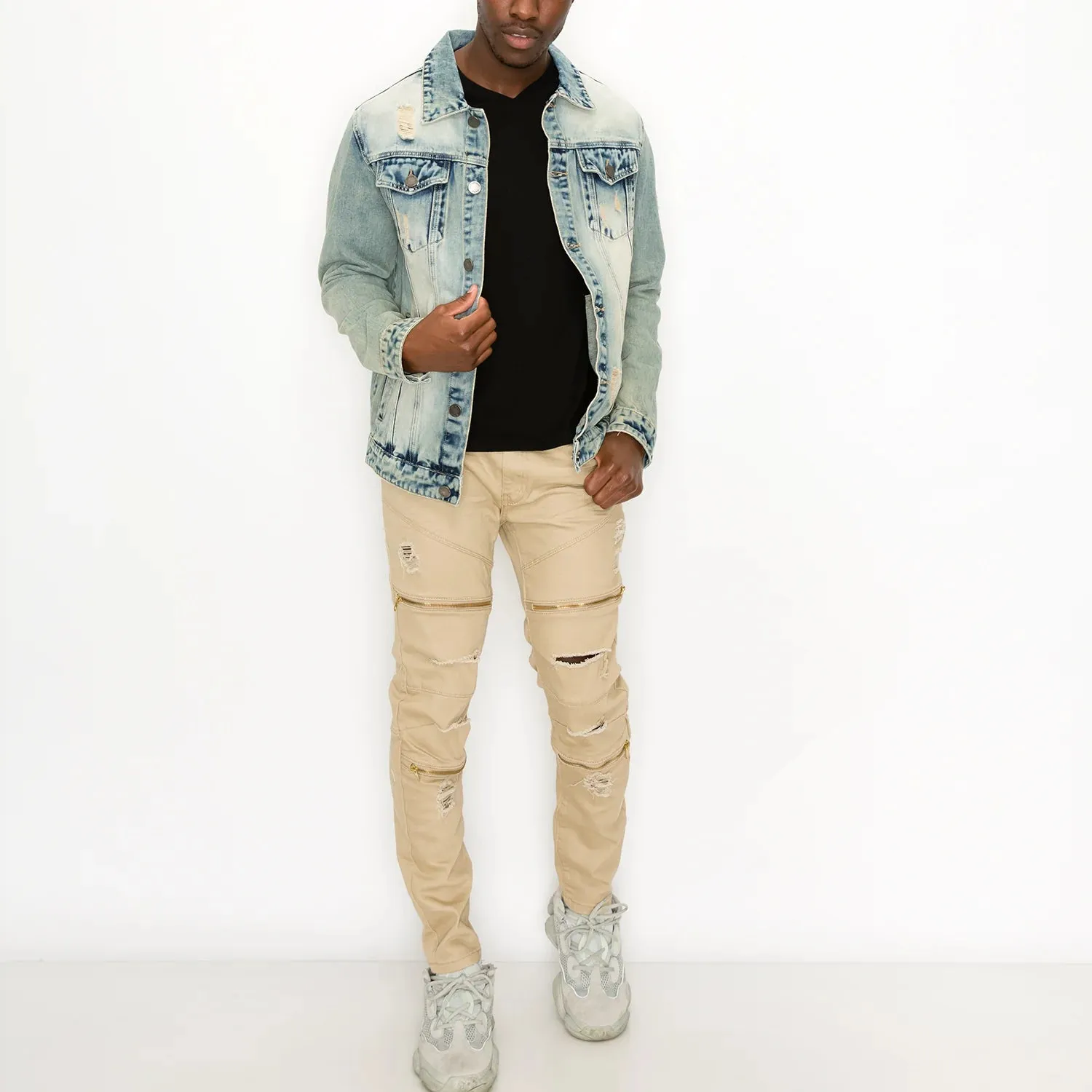 Lion Denim Jacket - Desert Blue