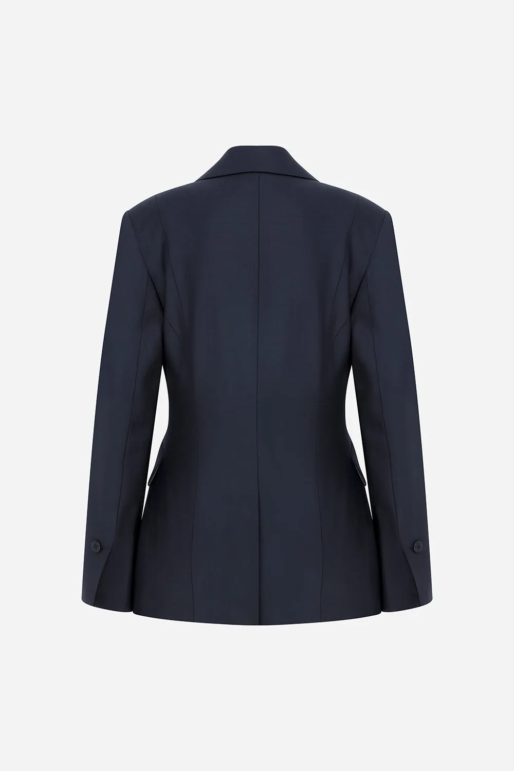 London - Fitted Wool Blend Blazer With Vest