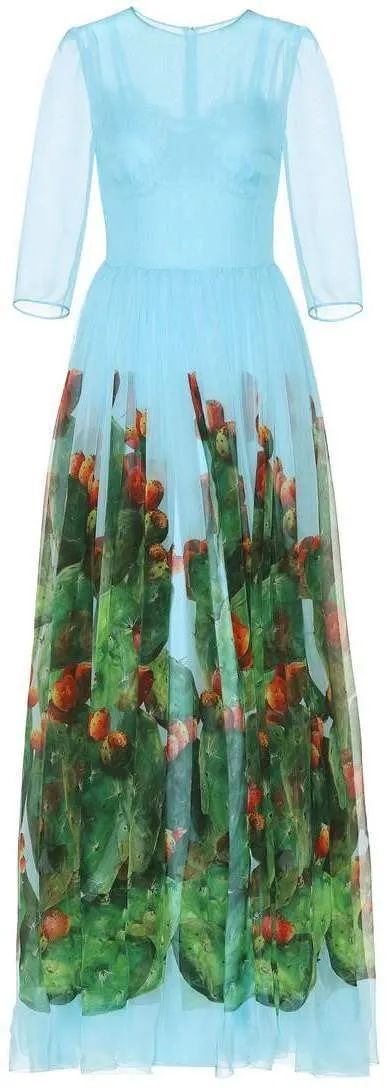 Long Printed Dress