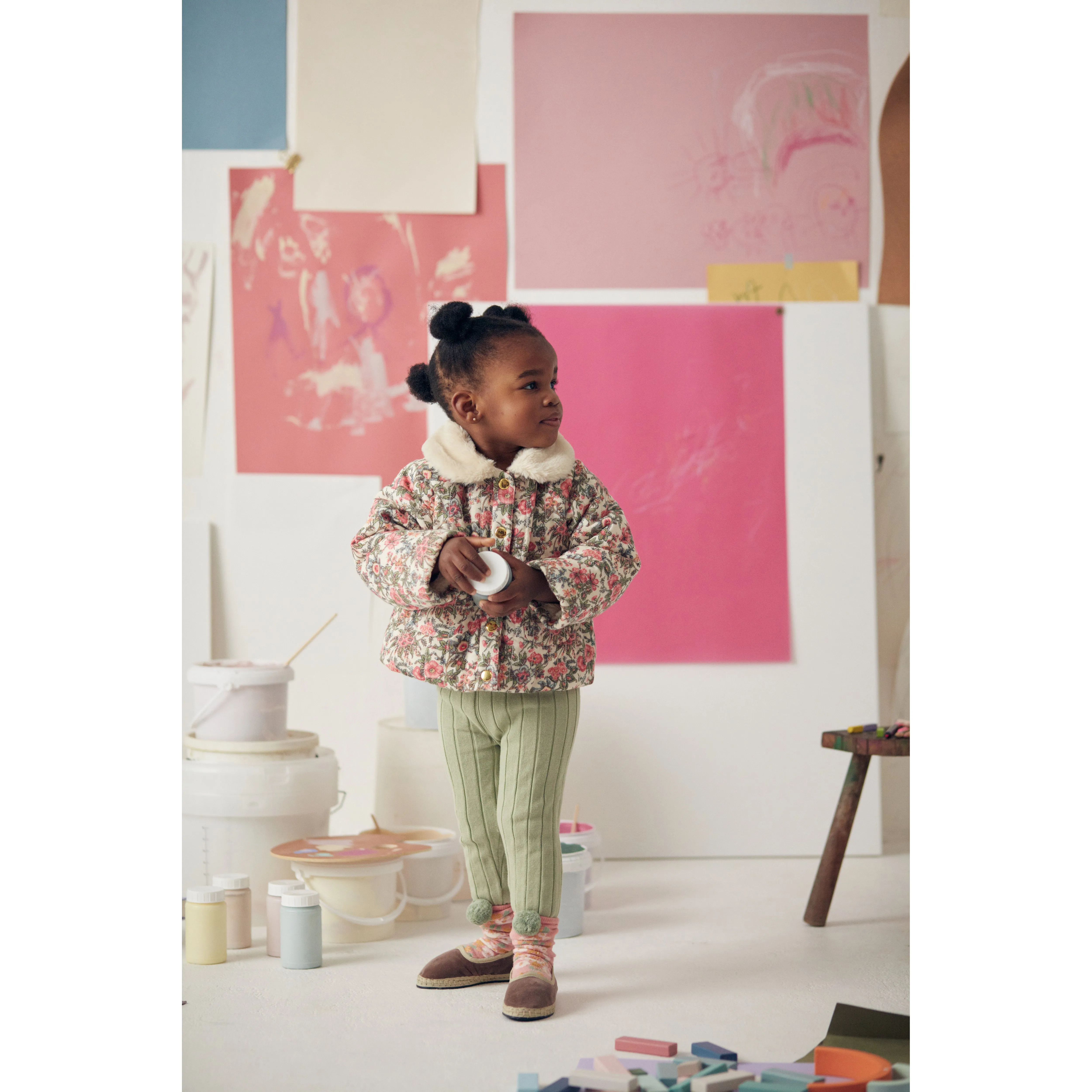 Louise Misha Leggings Moldavia - Cotton - Sauge
