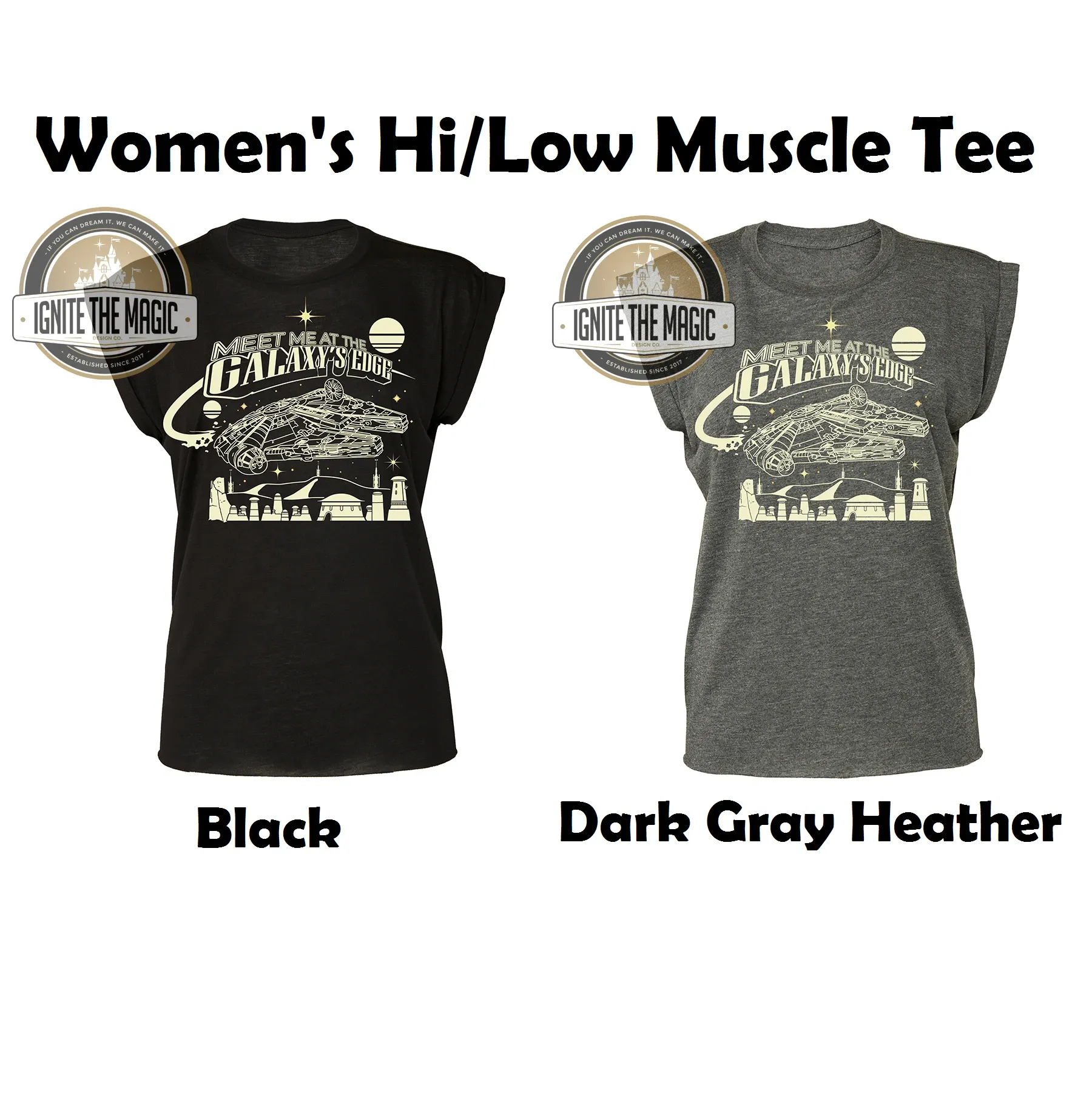 Meet Me at Galaxy's Edge - Women's Tanks   Tees