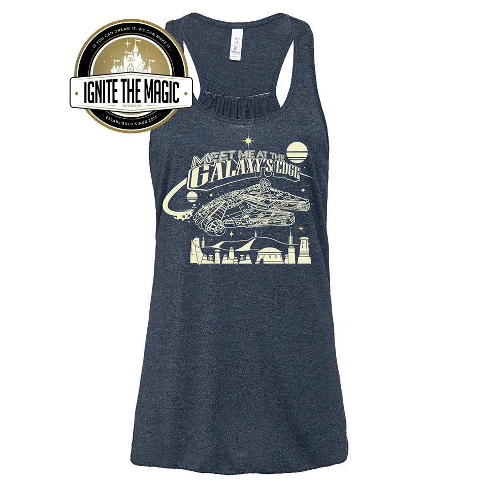 Meet Me at Galaxy's Edge - Women's Tanks   Tees
