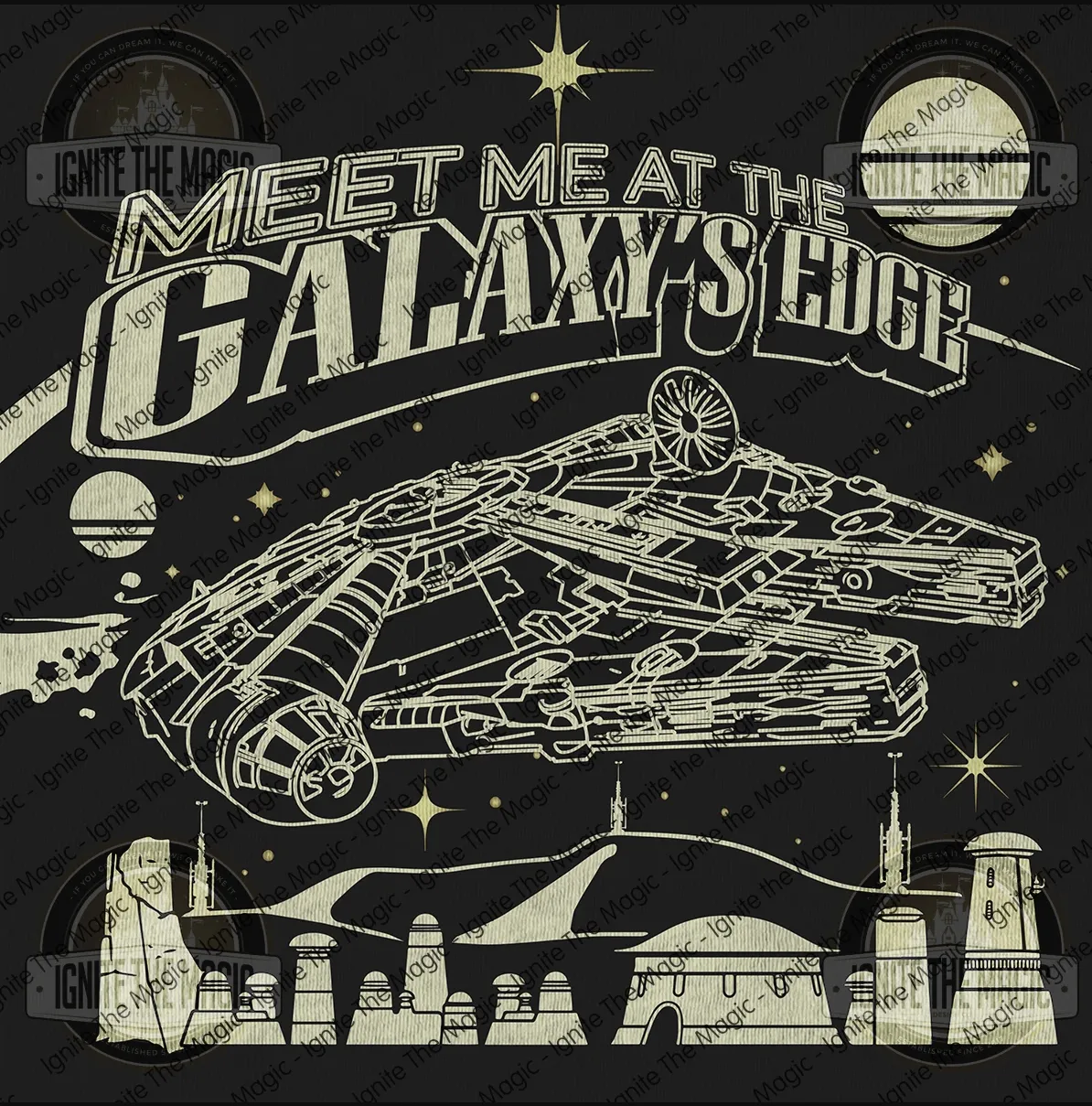 Meet Me at Galaxy's Edge - Women's Tanks   Tees