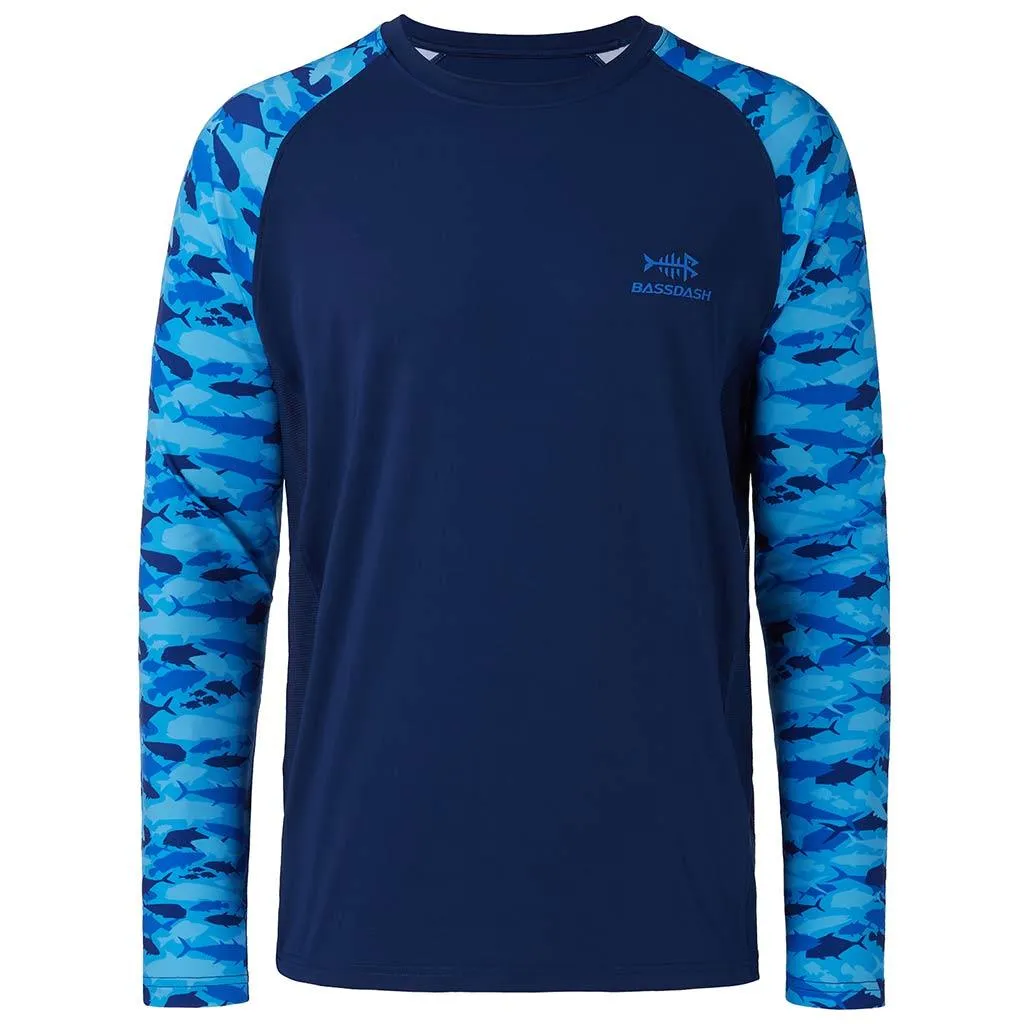 Men's UPF 50  Camo Long Sleeve Fishing Shirt FS08M