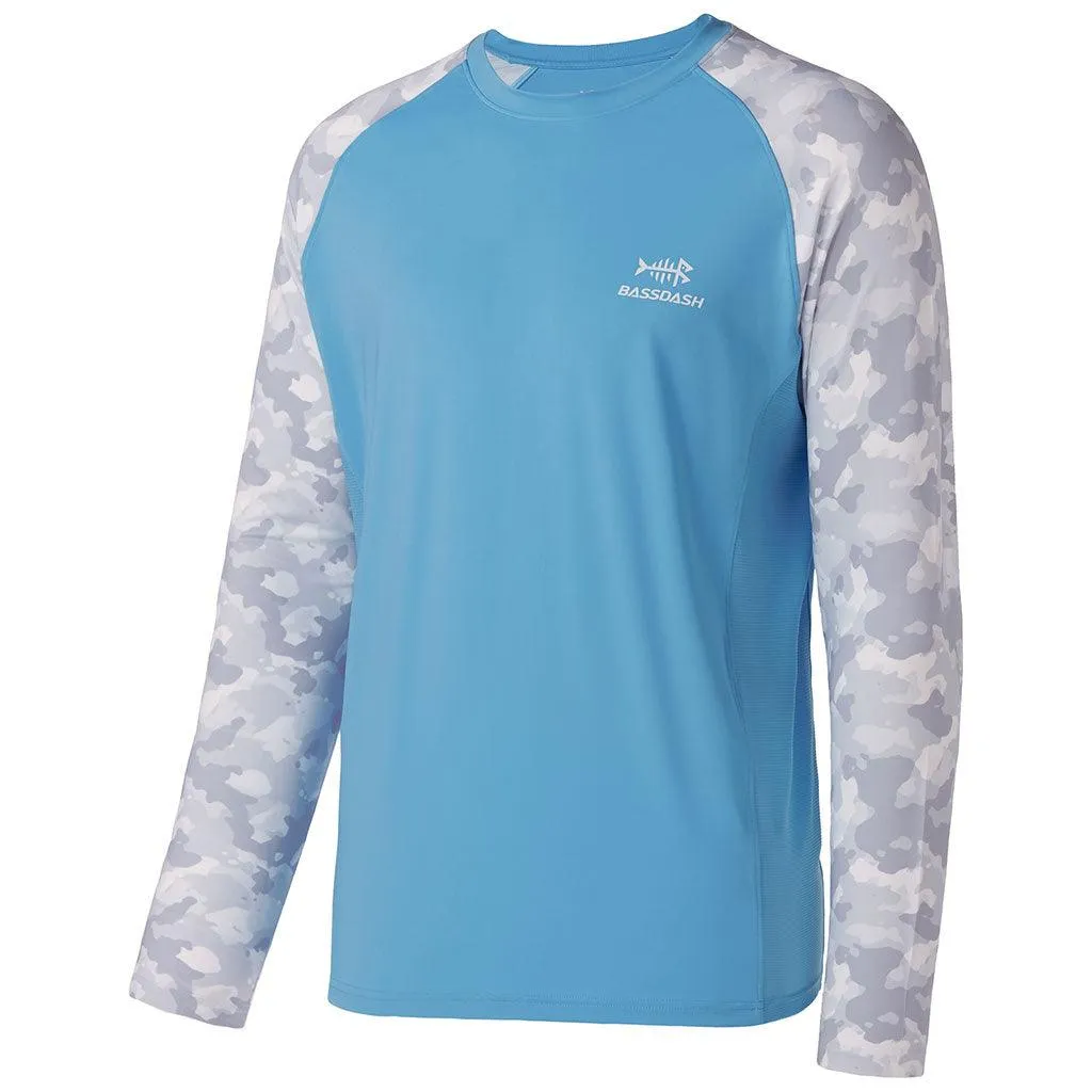 Men's UPF 50  Camo Long Sleeve Fishing Shirt FS08M