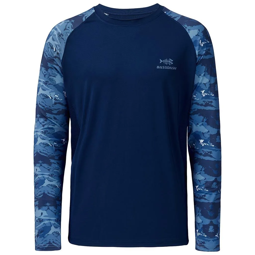Men's UPF 50  Camo Long Sleeve Fishing Shirt FS08M