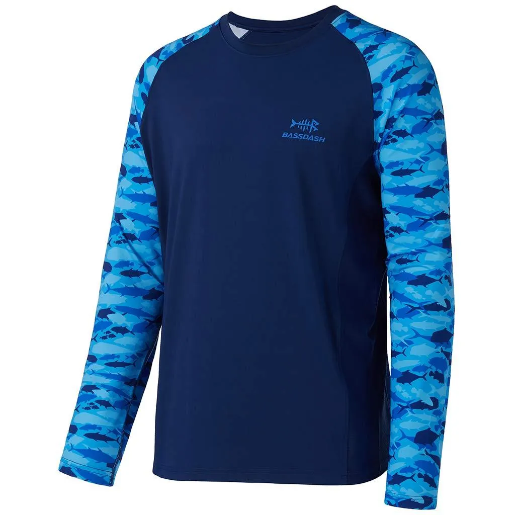 Men's UPF 50  Camo Long Sleeve Fishing Shirt FS08M