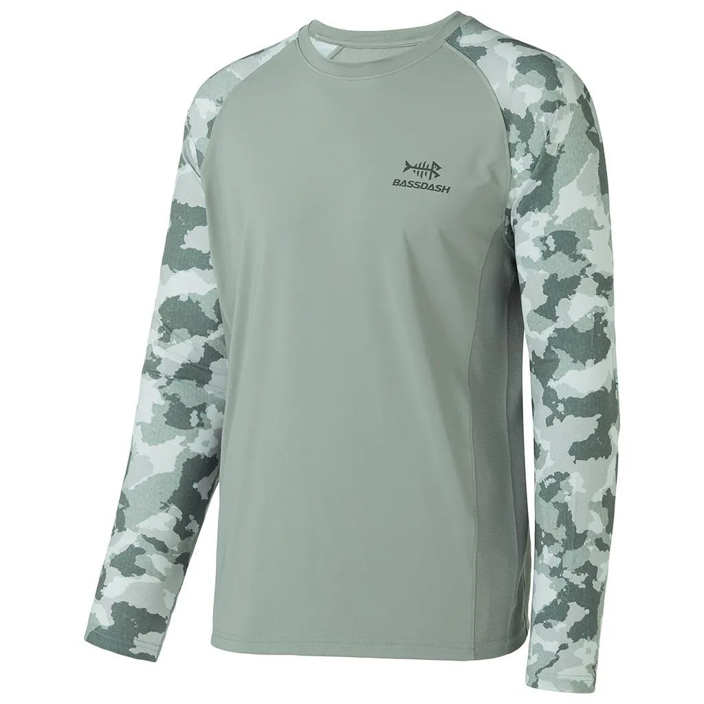 Men's UPF 50  Camo Long Sleeve Fishing Shirt FS08M