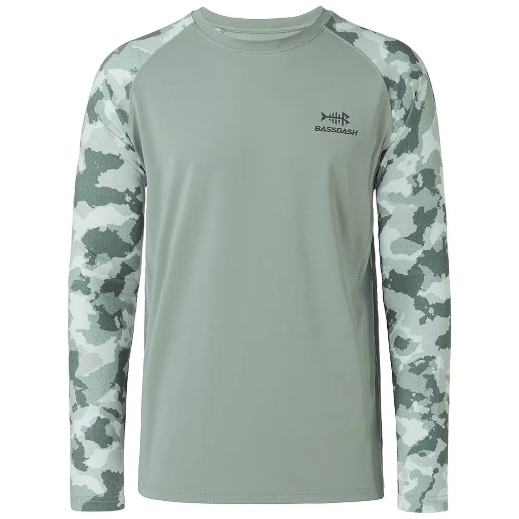 Men's UPF 50  Camo Long Sleeve Fishing Shirt FS08M