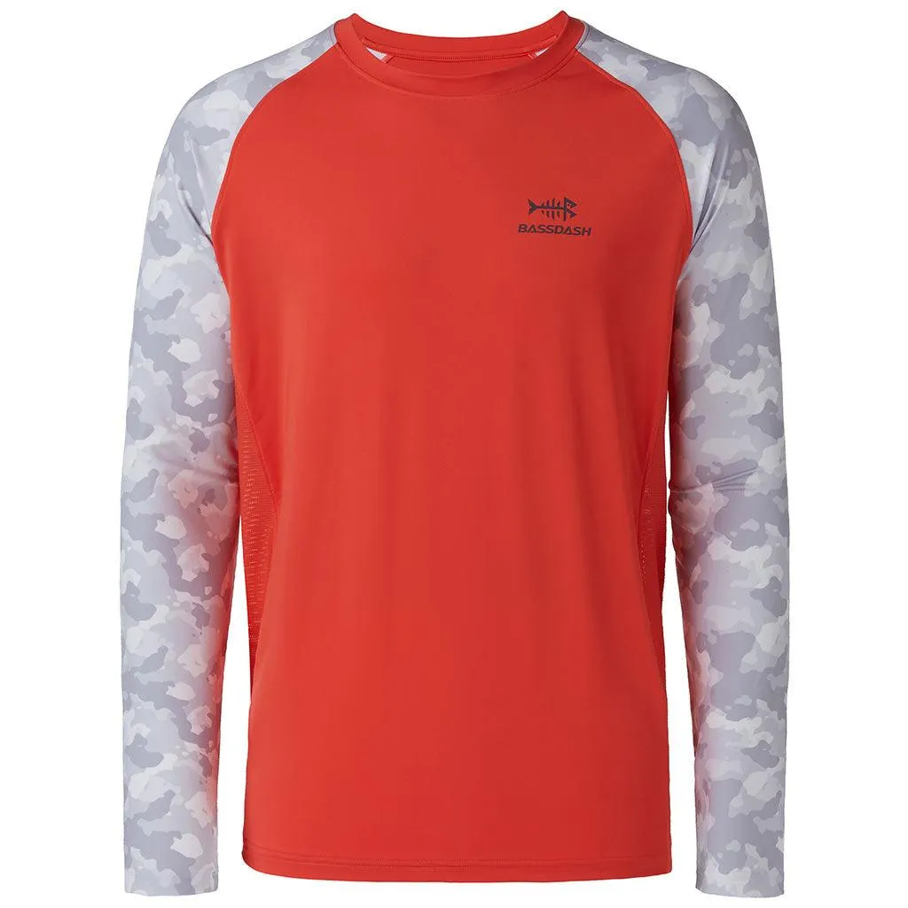 Men's UPF 50  Camo Long Sleeve Fishing Shirt FS08M