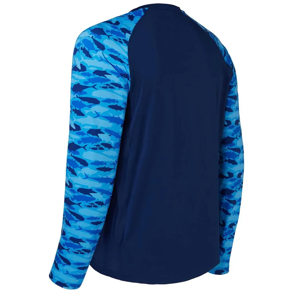 Men's UPF 50  Camo Long Sleeve Fishing Shirt FS08M