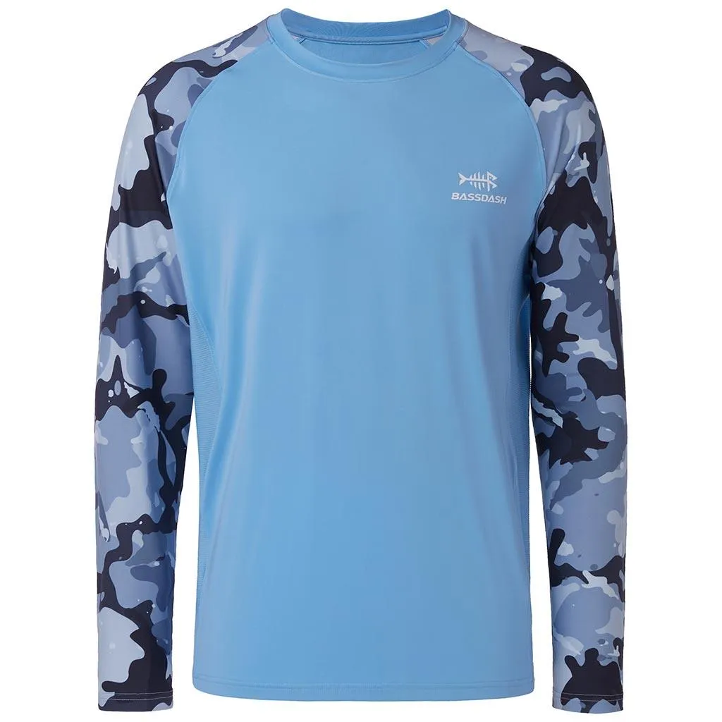 Men's UPF 50  Camo Long Sleeve Fishing Shirt FS08M