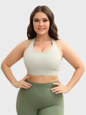 Midsize Easy Put On/Off Shockproof High-Intensity Sports Bra