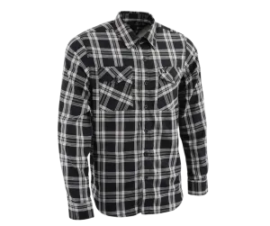 Milwaukee Plaid White/Black Flannel Shirt