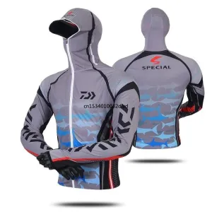 New Fishing Clothing Men Long Sleeve Quick Dry Fishing Shirts Outdoor Sports FIshing Clothes Zipper  Fishing Jackets