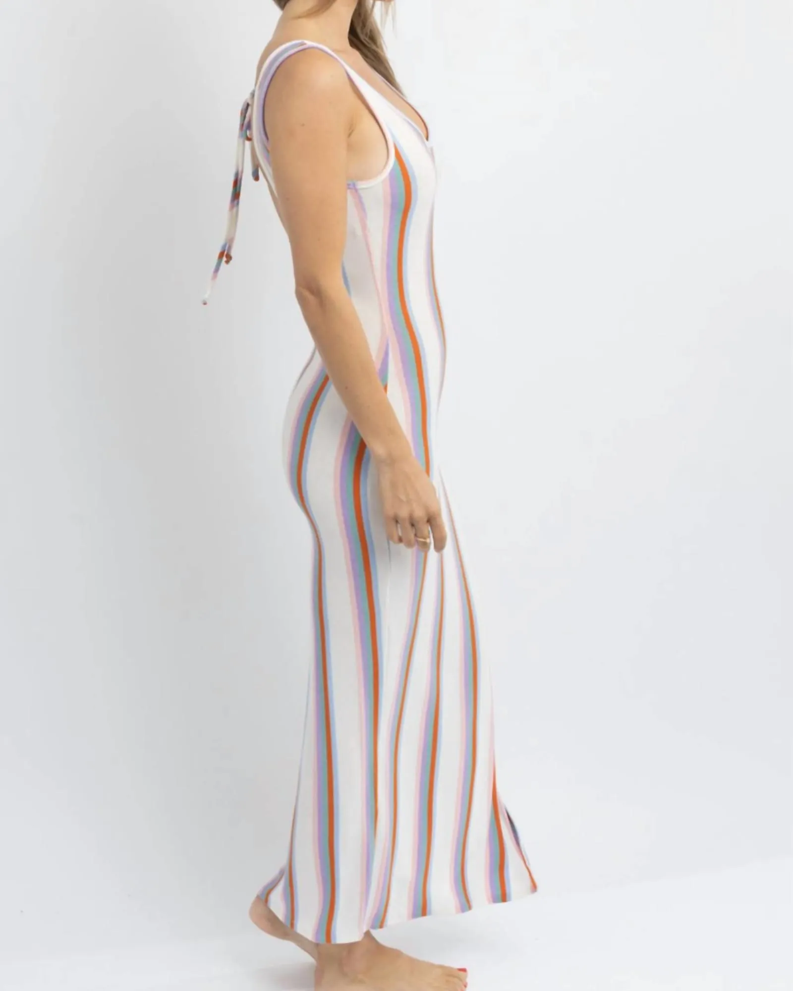 Newport Multi-Striped Coverup Dress In White  Multi | White  Multi