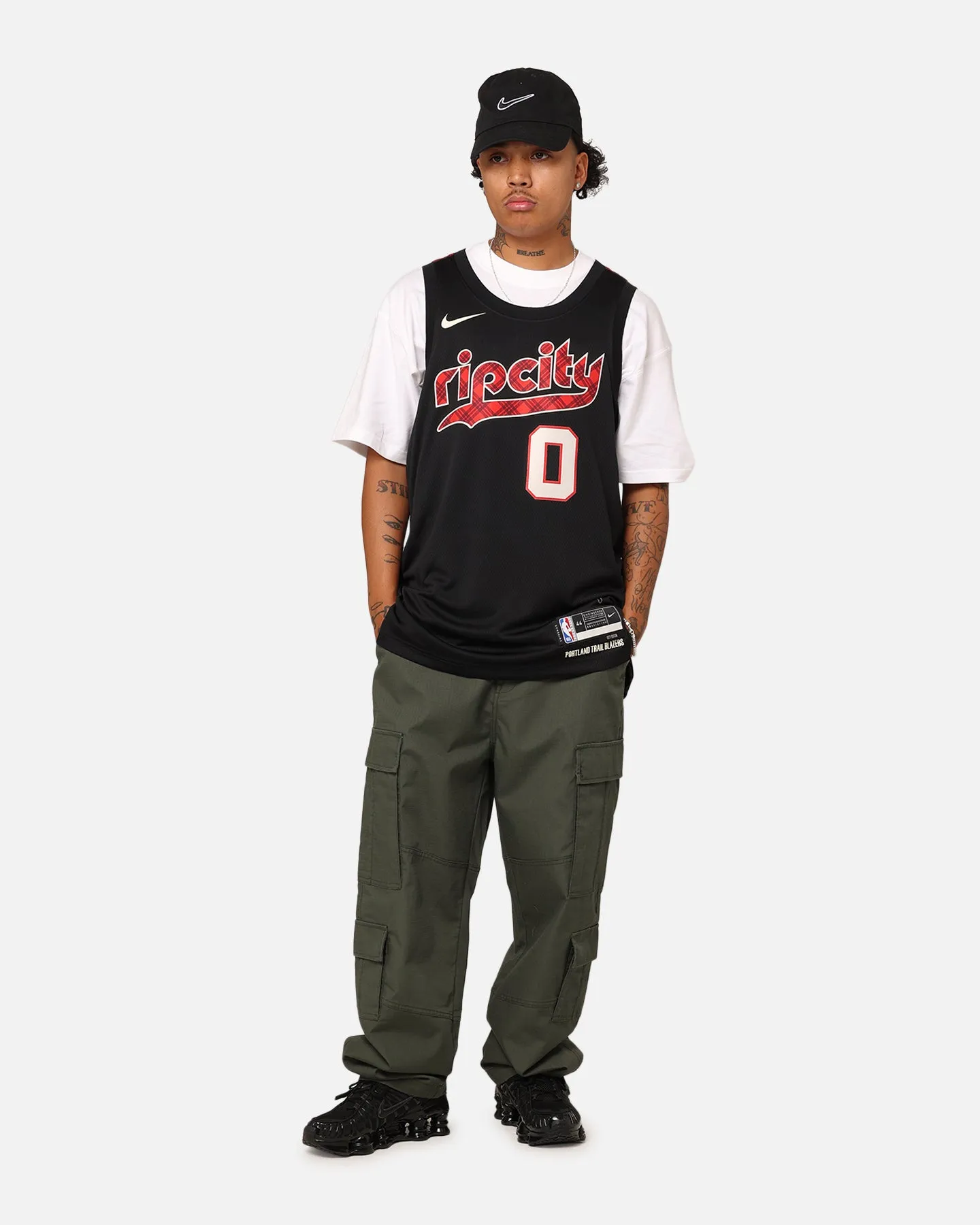 Nike Portland Trail Blazers Damian Lillard City Edition 2023/24 Dri-FIT Swingman Jersey Black
