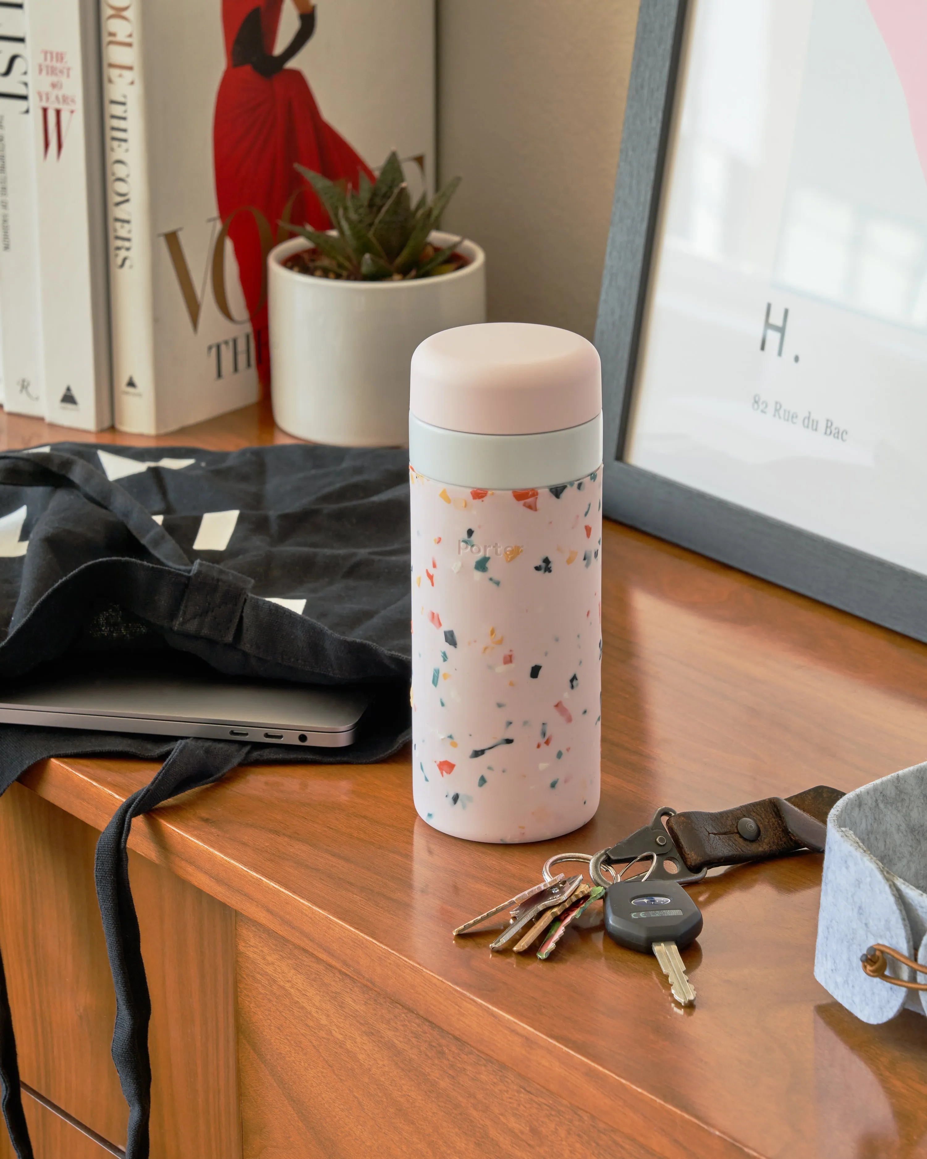 Porter Insulated Bottle 20oz - Terrazzo Charcoal