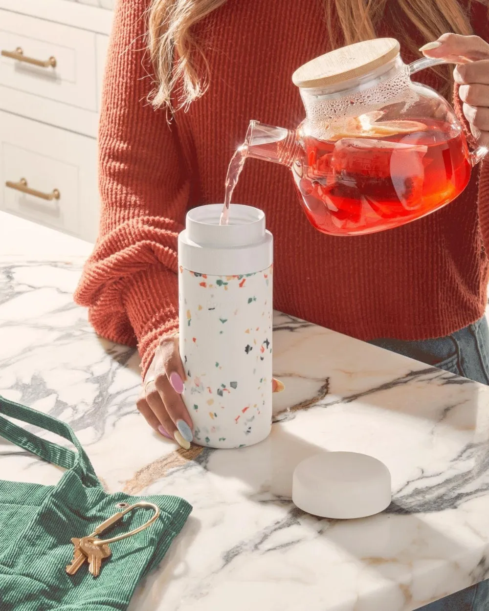 Porter Insulated Bottle 20oz - Terrazzo Charcoal