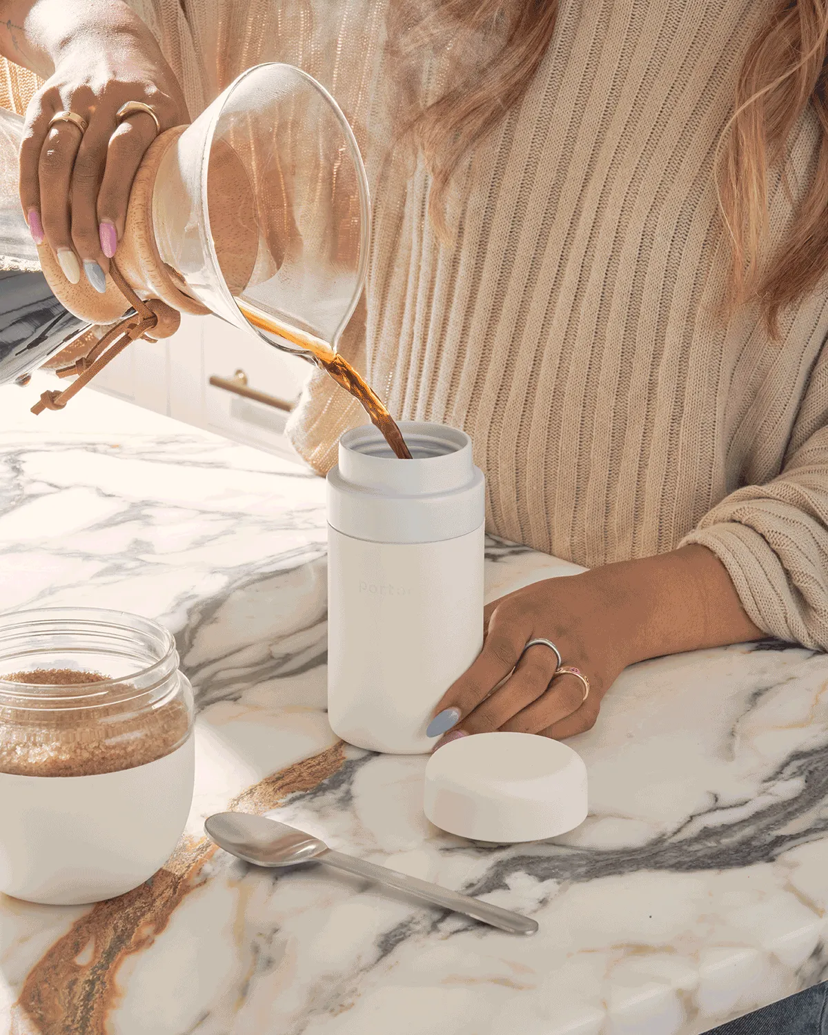 Porter Insulated Bottle 20oz - Terrazzo Charcoal