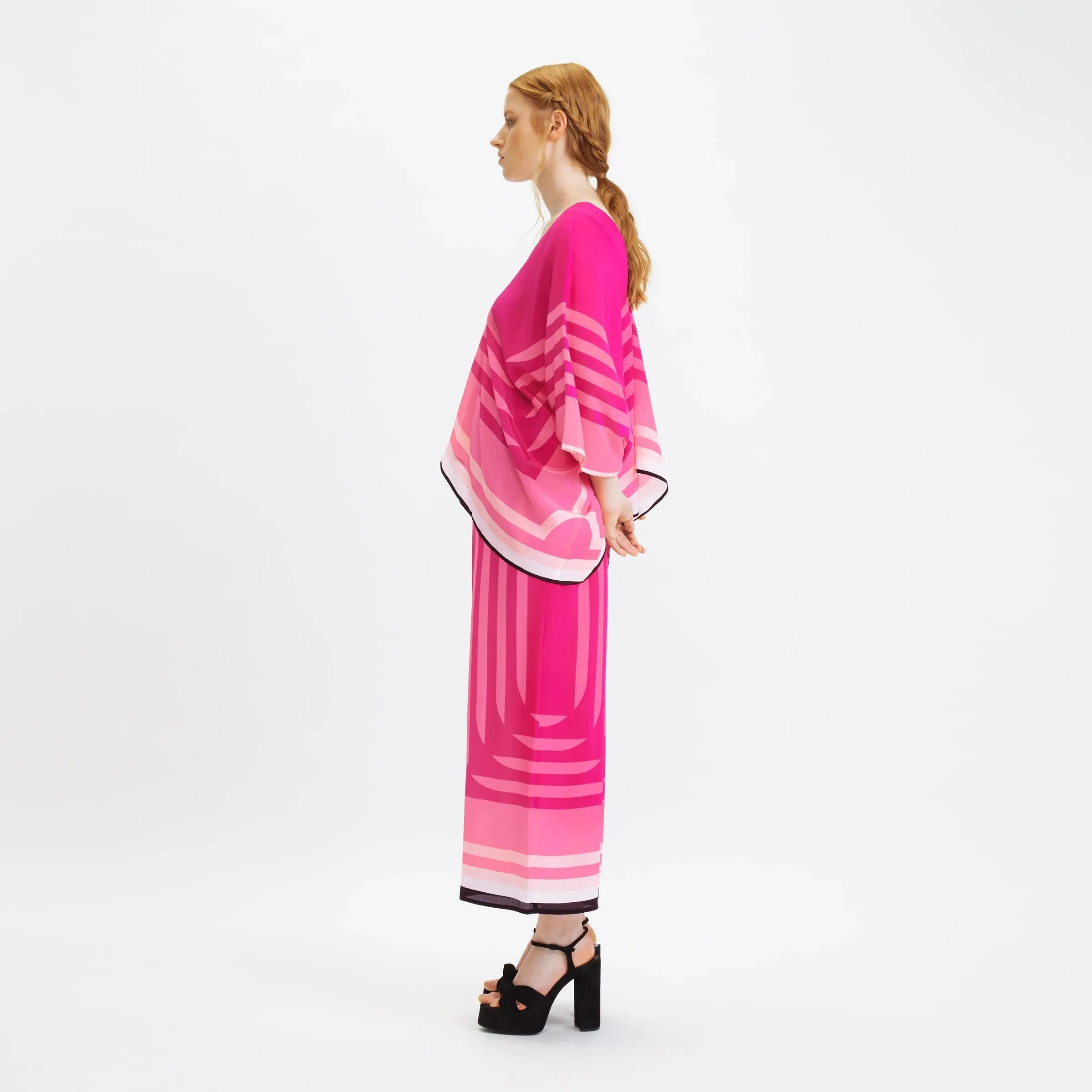 Pretty In Pink Kaftan Jumpsuit For Women By BlackBeads