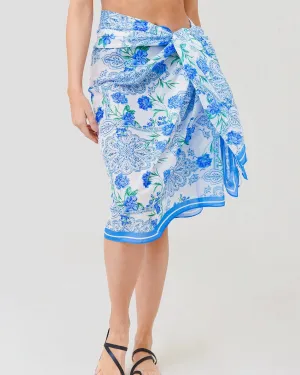 Printed Sarong In Floral Medallion | Floral Medallion