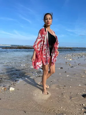 Radhika Abstract Print Women's Beach Kaftan