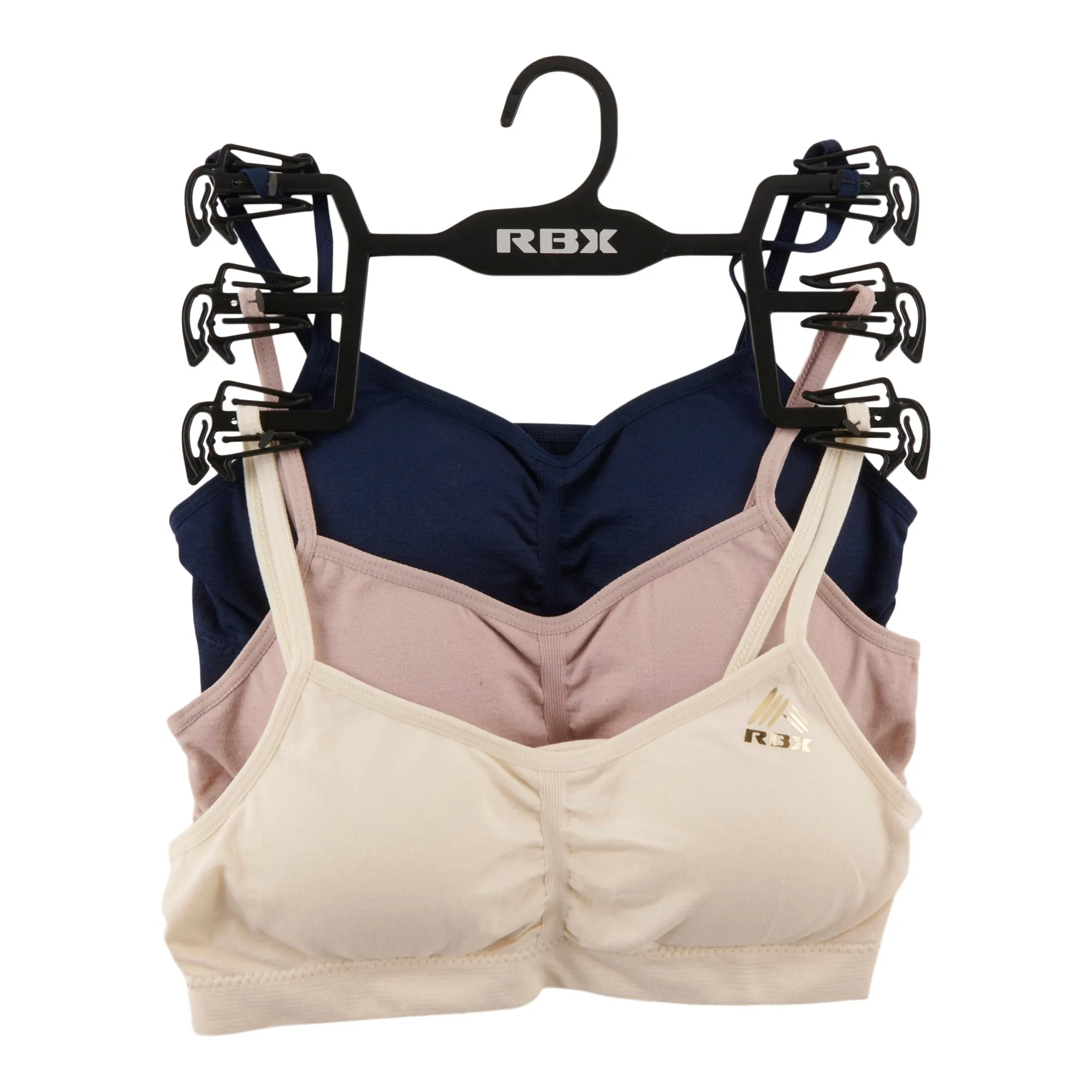RBX Women's Clinched Sports Bras, 3-Pack