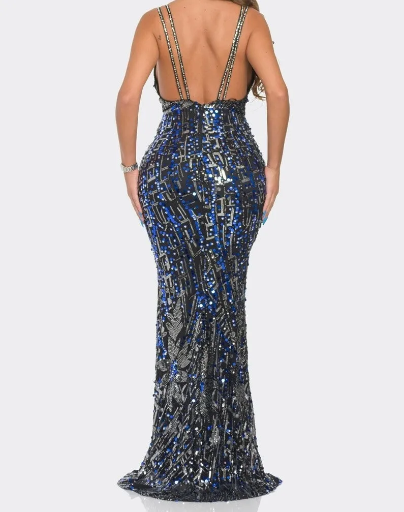 Royal Sequin Gown