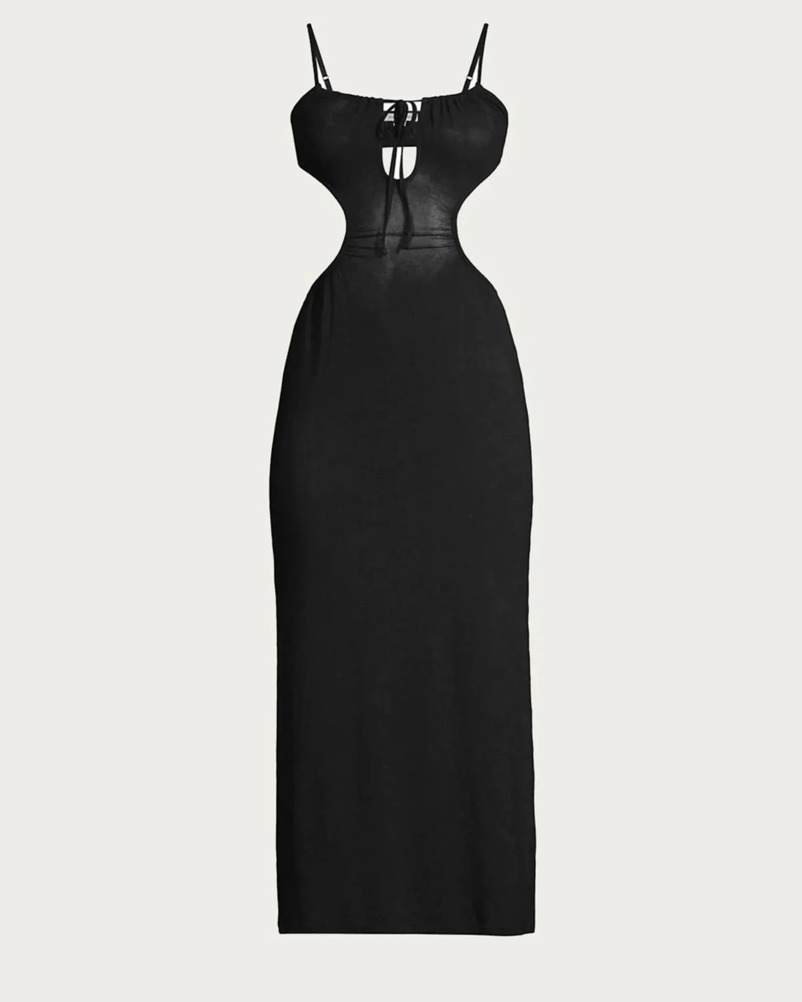 Ruched Cutout Maxi Cover Up in Black | Black