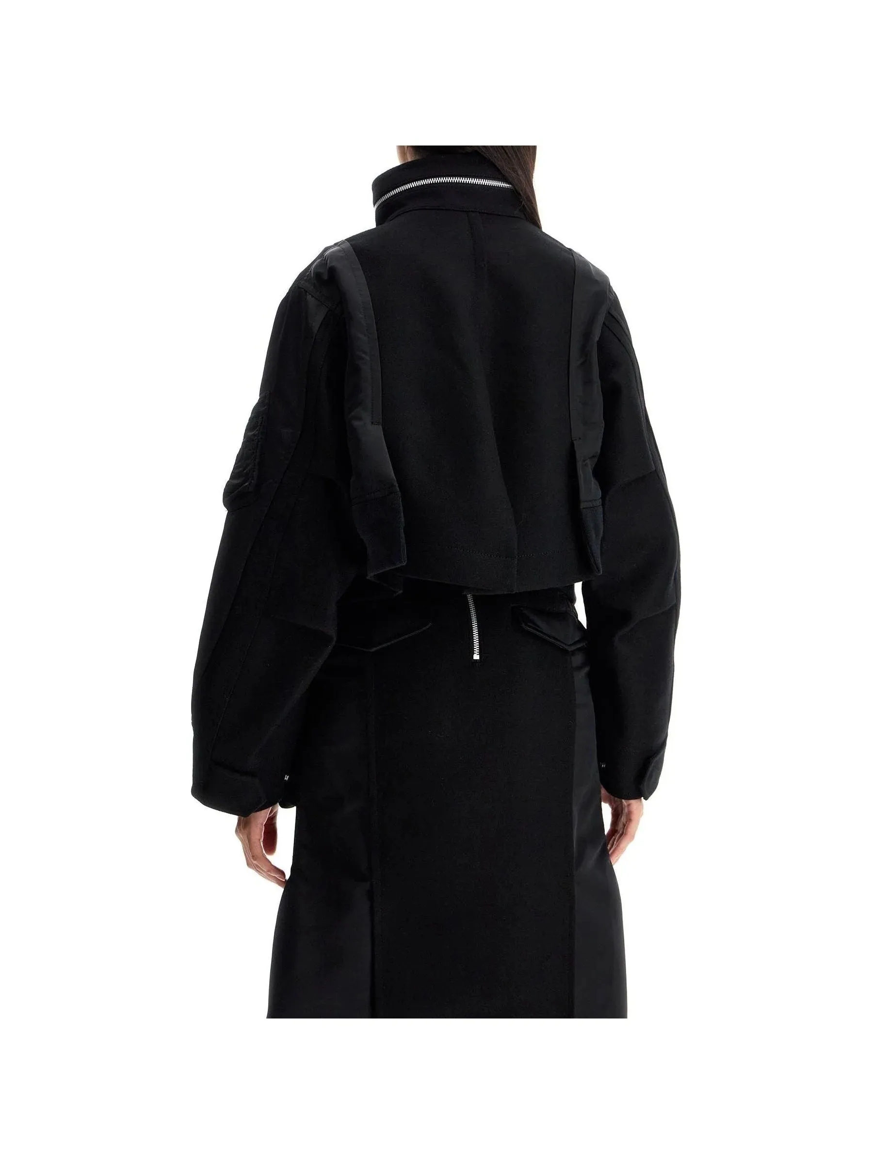 Sacai Wool Blend Outerwear Jacket