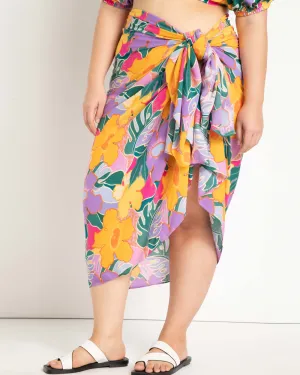 Sarong Wrap Coverup Skirt- Floral | Al Fresco Floral