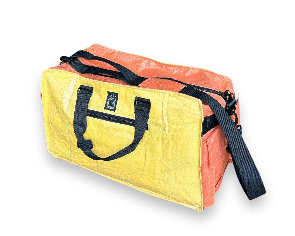 Small Upcycled Duffel Bag, Sustainable
