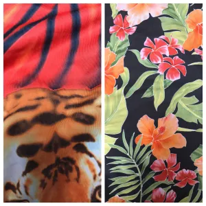 SPORTS BRA RED TIGER/HAWAIIAN FLORAL