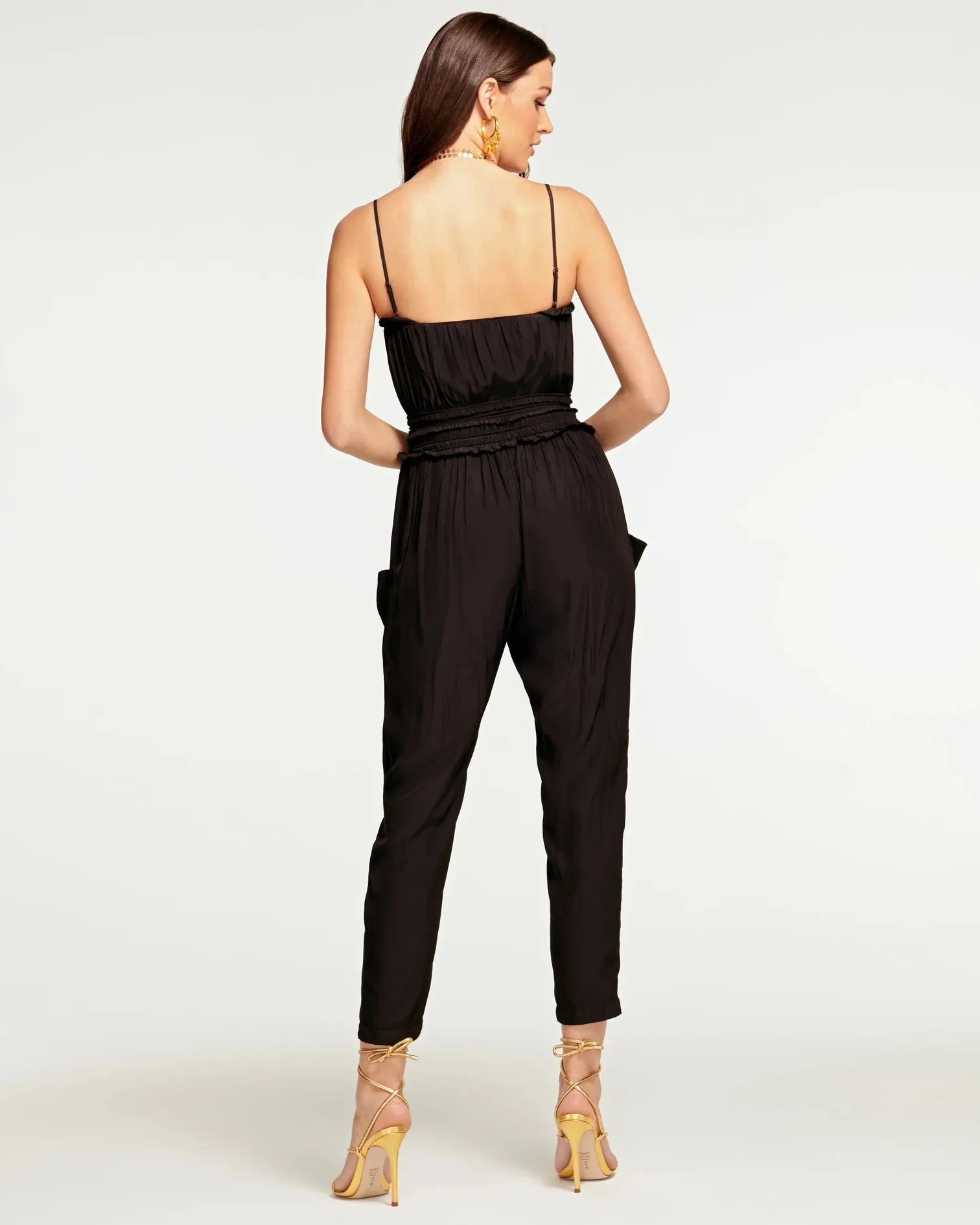 Starr Spaghetti Strap Jumpsuit - Black