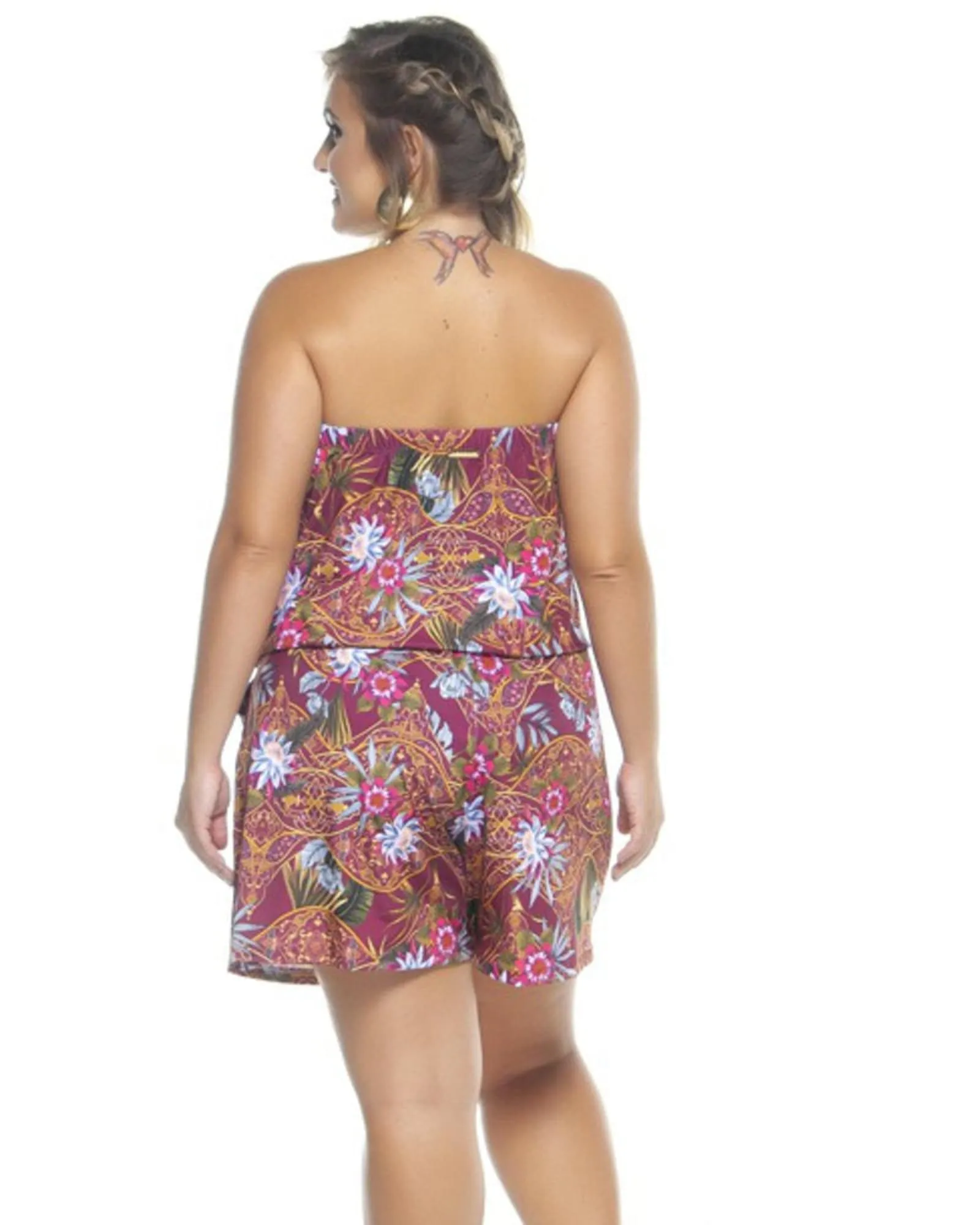 Strapless Jumpsuit | Burgundy