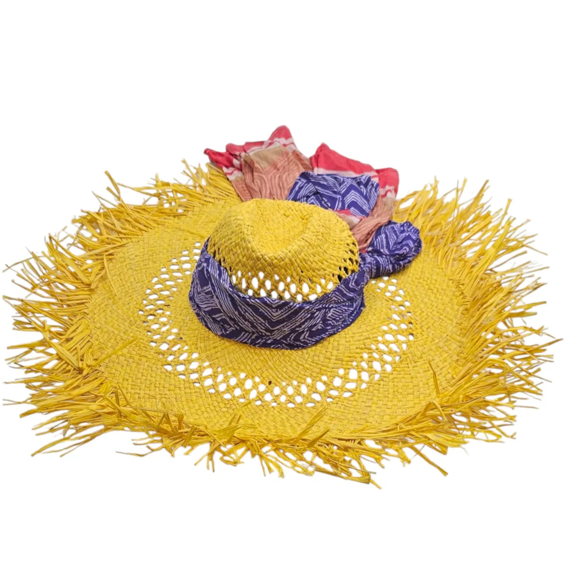 Straw Hat with Scarf (Gemma)
