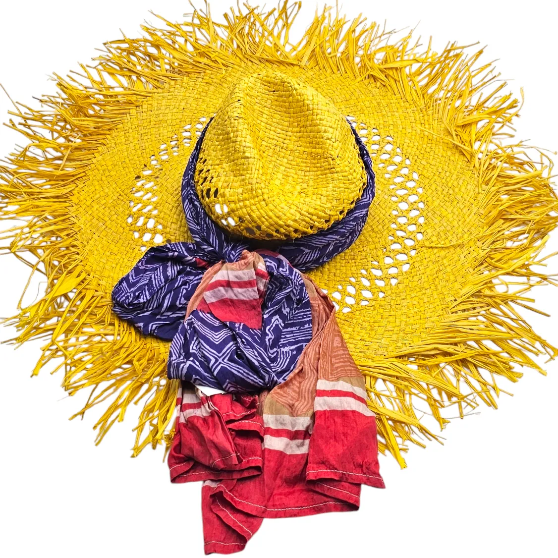Straw Hat with Scarf (Gemma)
