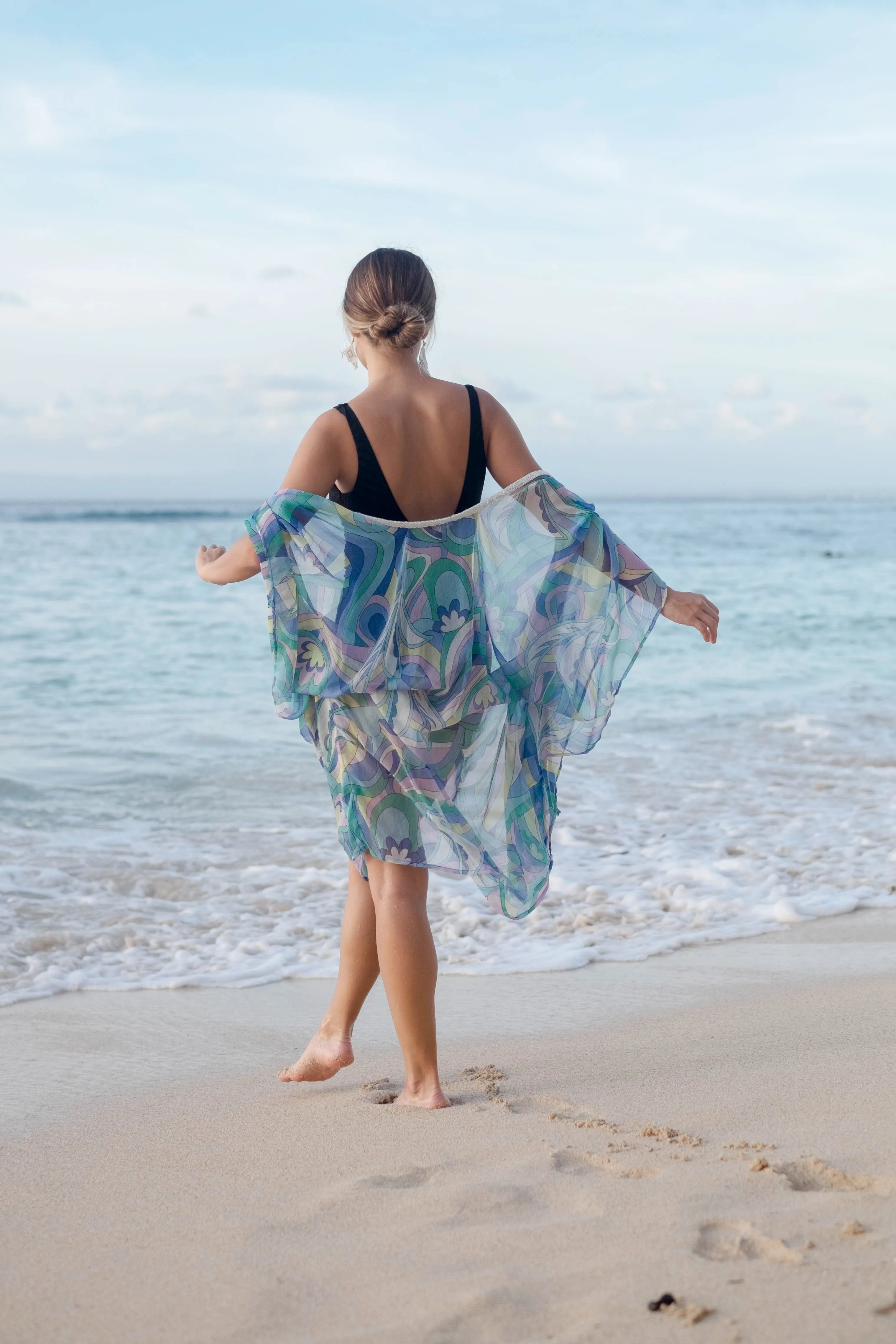 Suri Geometric Print Women's Beach Kaftan
