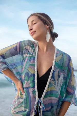 Suri Geometric Print Women's Beach Kaftan