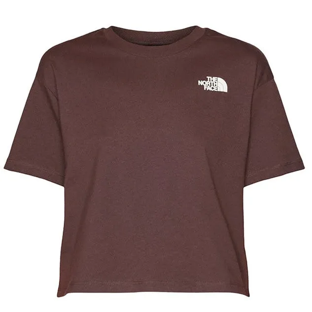 The North Face Womens Nuptse Face T Shirt Coal Brown