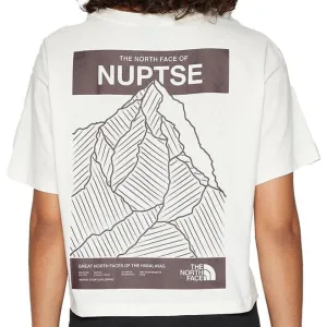The North Face Womens Nuptse Face T Shirt Gardenia White